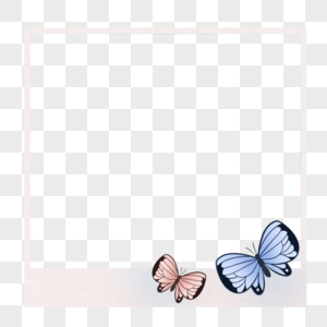 创意美观美丽蝴蝶简约粉色边框图片