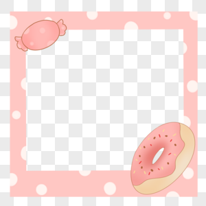 创意甜蜜糖果简约粉色边框图片