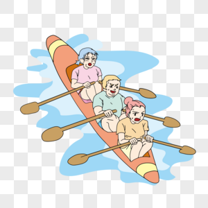 夏日素材激烈的赛艇比赛图片素材