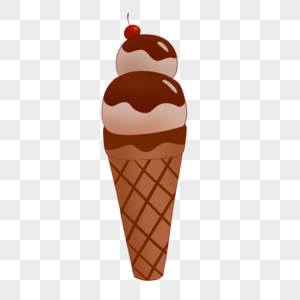 卡通手绘美味巧克力奶油冰淇凌图片