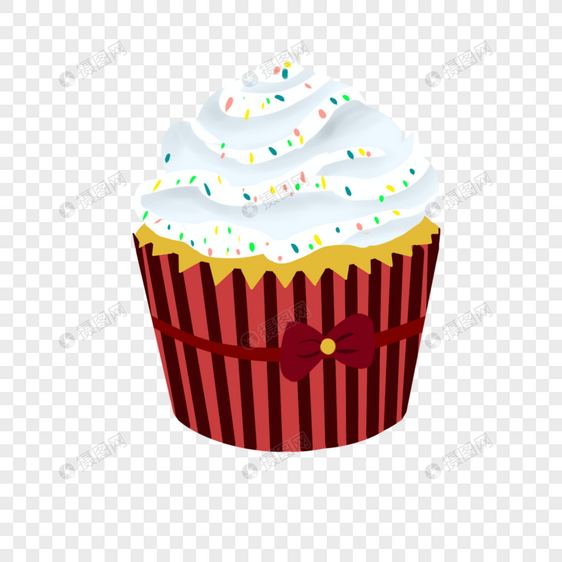纸杯蛋糕红色甜点蛋糕图片