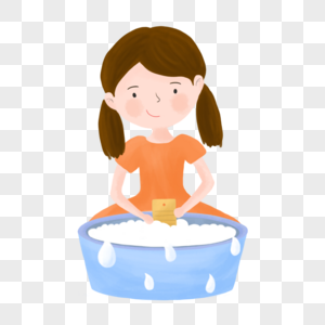 洗衣服卡通图片