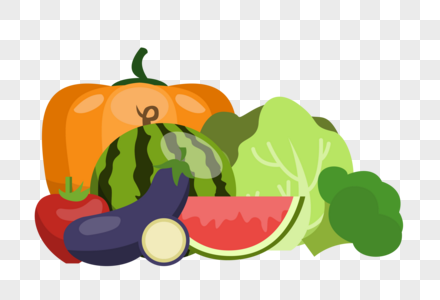 蔬菜和水果南瓜热量高清图片