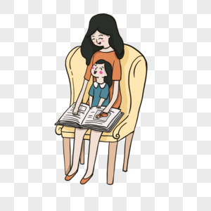 教孩子读书的母亲图片