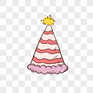 粉色生日帽图片