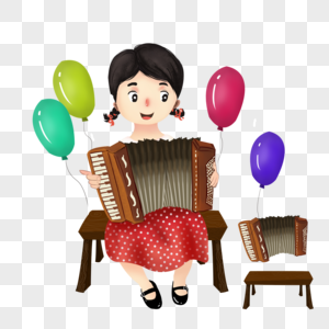 拉手风琴儿童乐器,图片素材