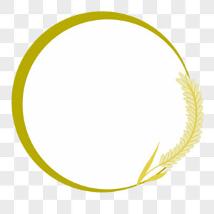 麦子边框金色圆形底纹高清图片