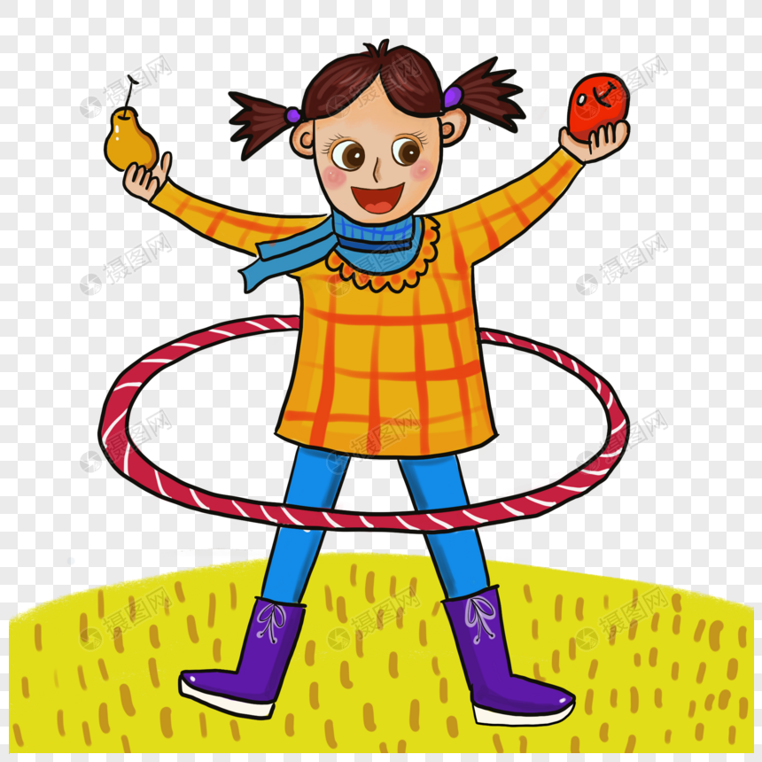 摇呼啦圈的小朋友