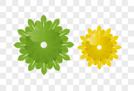 AI矢量图卡通植物花蕊特色花类元素图片