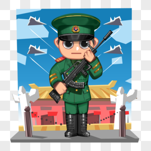 兵娃娃舞台背景元素