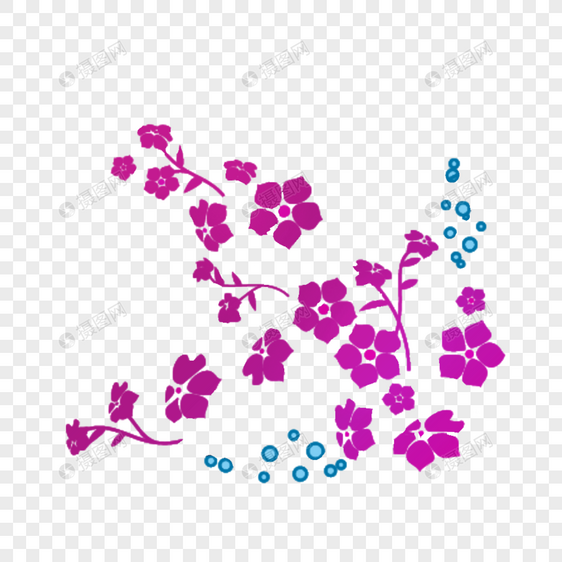 紫花图案图片