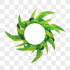绿色植物装饰框图片