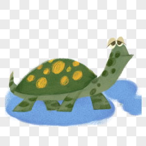 可爱网红小乌龟儿童插画图片