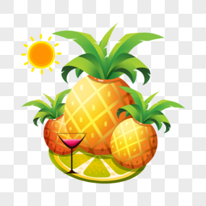 夏季菠萝装饰图片