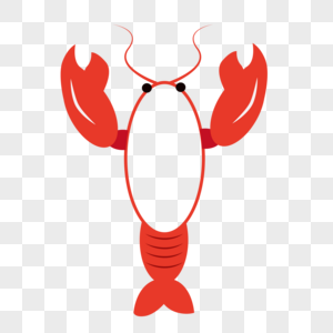 红色龙虾边框图片