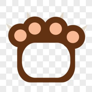 棕色熊掌边框图片