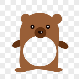 棕色小熊边框图片