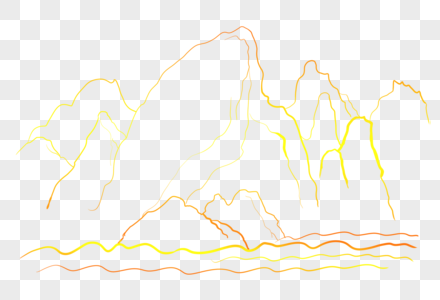 山水线稿山水线稿高清图片