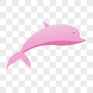 粉色可爱动物海豚图片