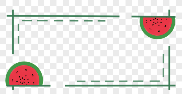西瓜水果边框图片