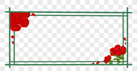 情人节玫瑰花边框图片