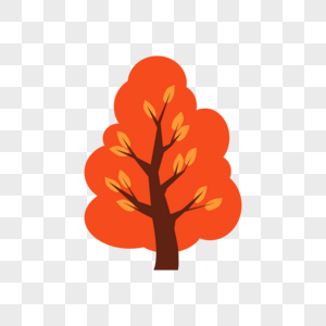 红色叶子的树图片