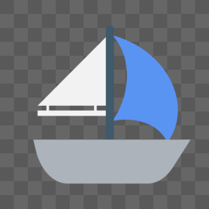 帆船 图标免抠矢量插画素材图片