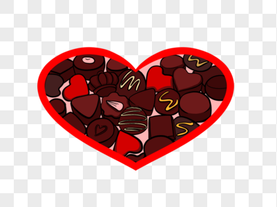 卡通手绘情人节美味巧克力图片