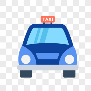 出租车图标免抠矢量插画素材高清图片