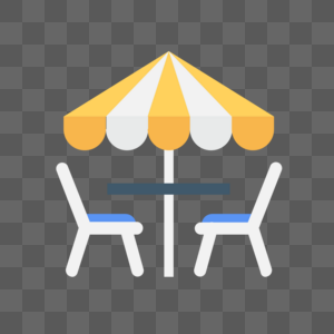 遮阳伞座椅图标免抠矢量插画素材图片