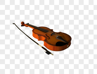 立体小提琴创意插图高清图片