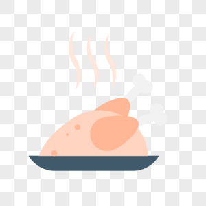 食物鸡腿图标免抠矢量插画素材图片