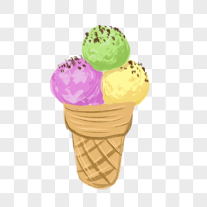 卡通手绘美味甜品彩色冰淇凌图片
