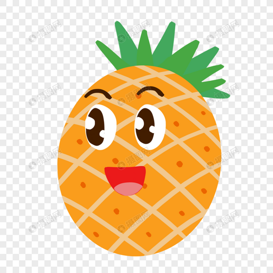 菠萝表情水果图片