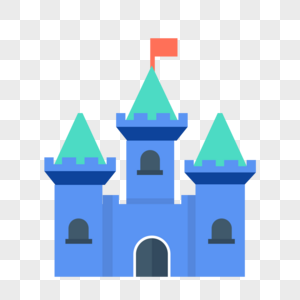 城堡图标免抠矢量插画素材图片