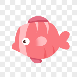 小鱼手绘粉色鱼高清图片