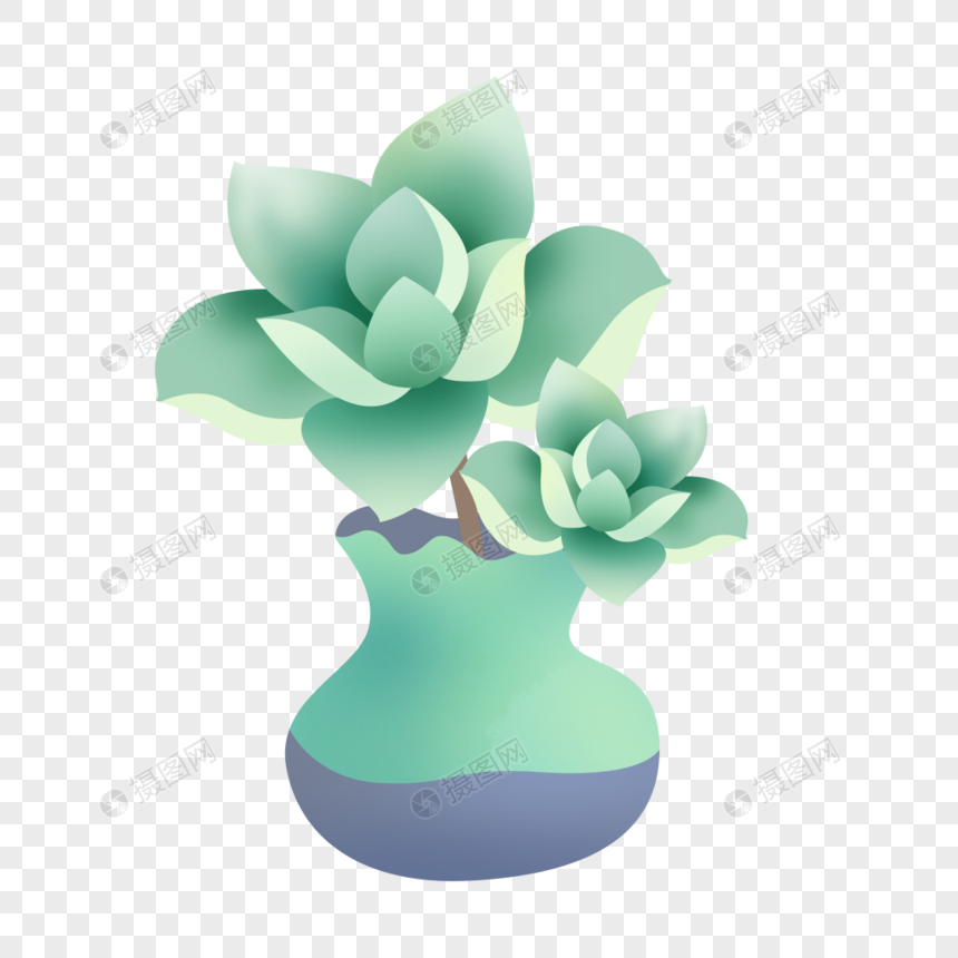 多肉植物元素素材下载 正版素材 摄图网