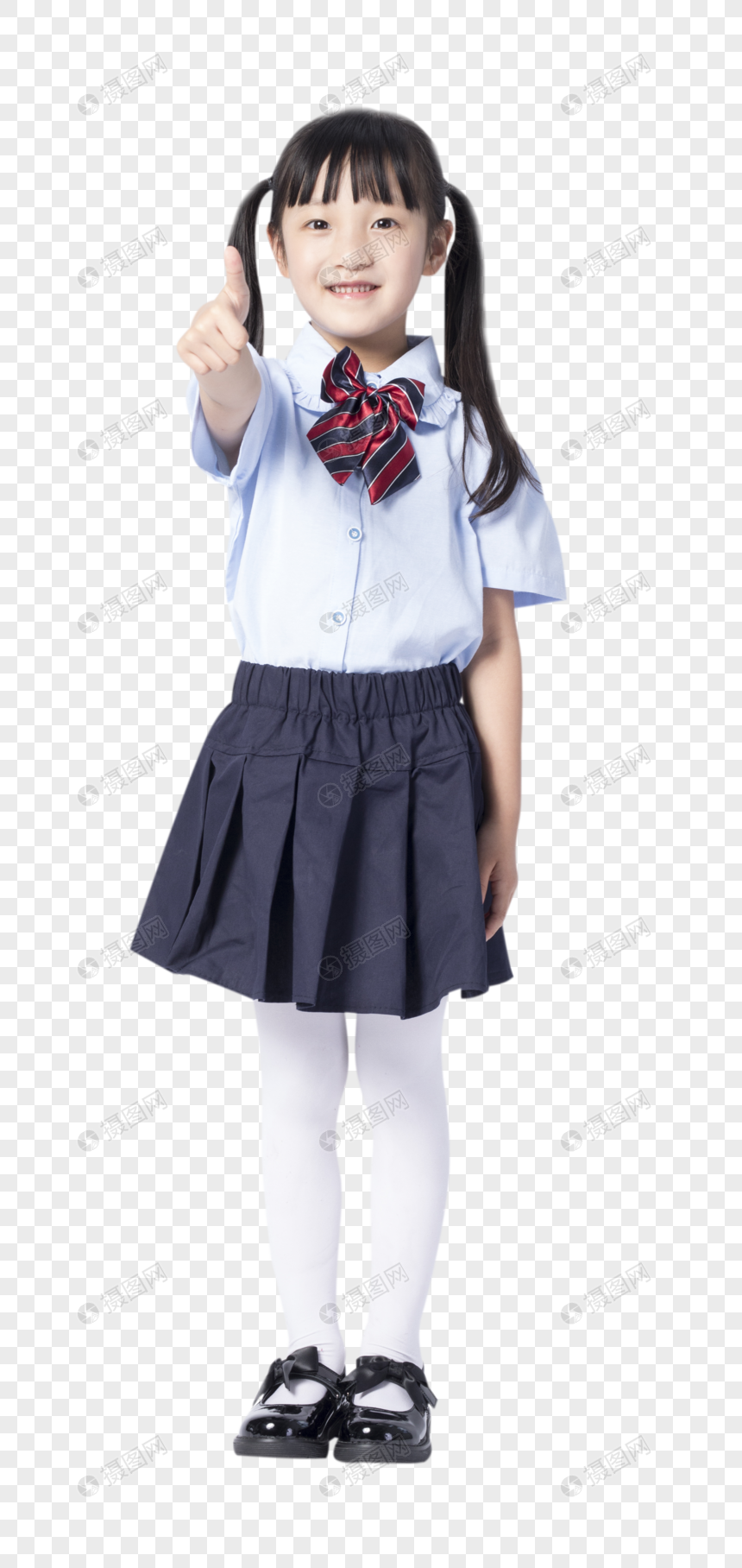 校服小女孩形象