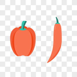 蔬菜辣椒图标免抠矢量插画素材图片
