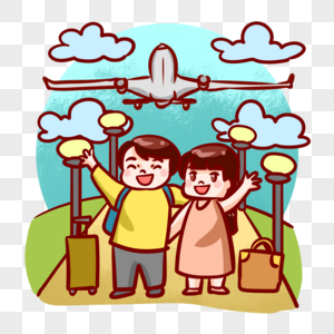 坐飞机旅行图片