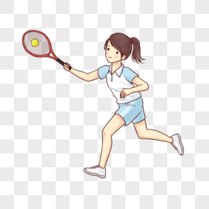 打网球女孩打网球高清图片