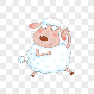 绵羊手绘可爱绵羊高清图片