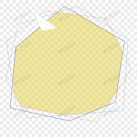 纸飞机边框图片