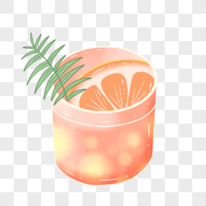 粉色橙子冰镇饮料图片