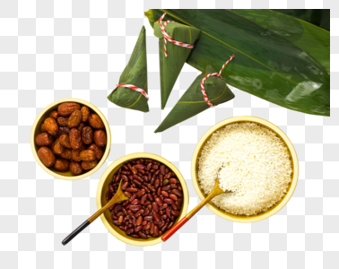 食材尖角粽子图片