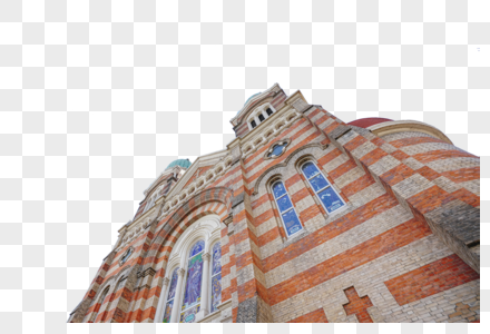 天津西开教堂外景高清图片