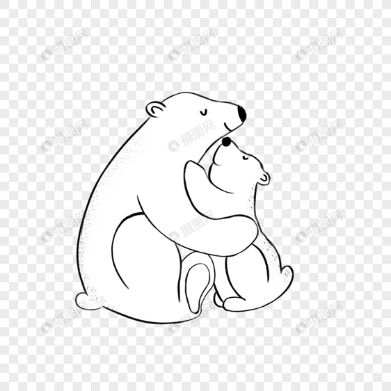 北极熊卡通形象图片