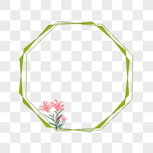 绿色花朵边框图片