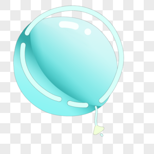 蓝色气泡气球图片