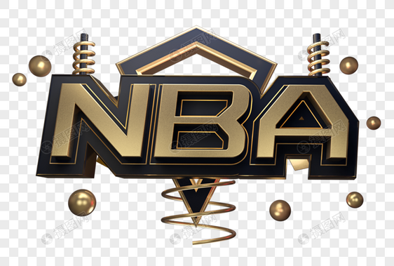 NBA创意立体字体设计图片